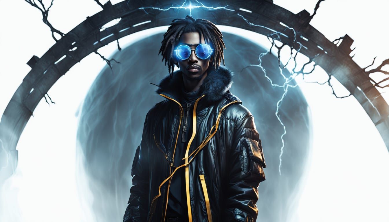 Surreal Dark Fantasy Portrait in Vibrant Colors