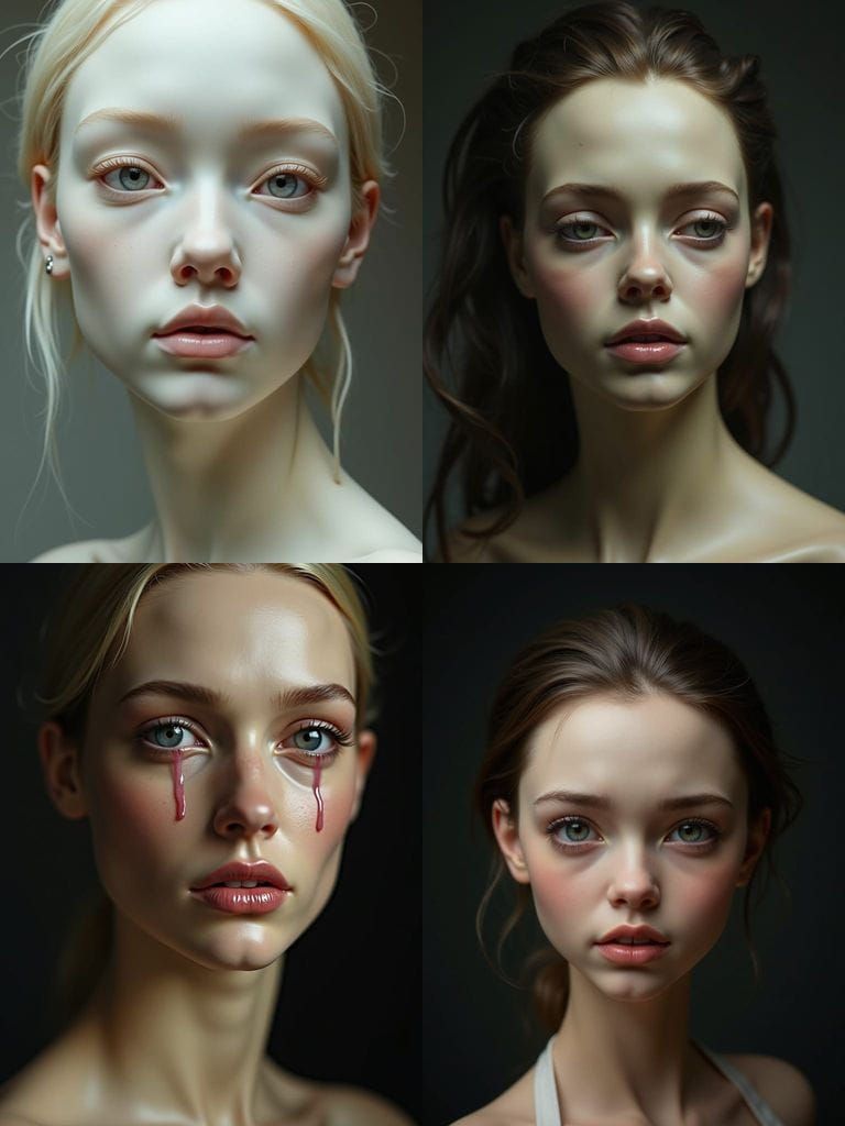 A Wax Figure's Masked Emotion in Hyperrealism