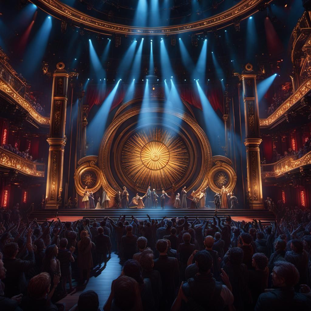 Hyperdetailed Award Show Stage in Dark Fantasy Style