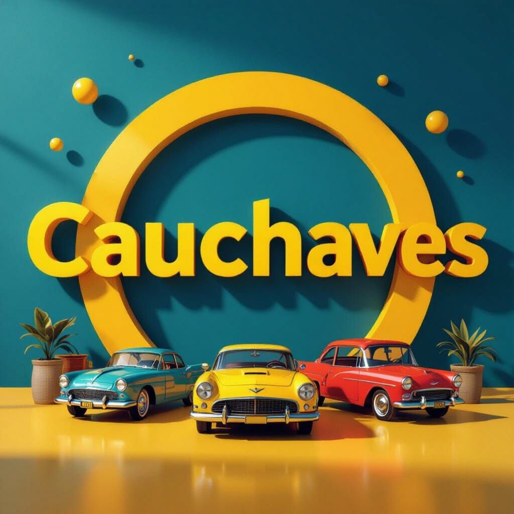 Cauchaves Company Logo with Cars and Tools in 8k