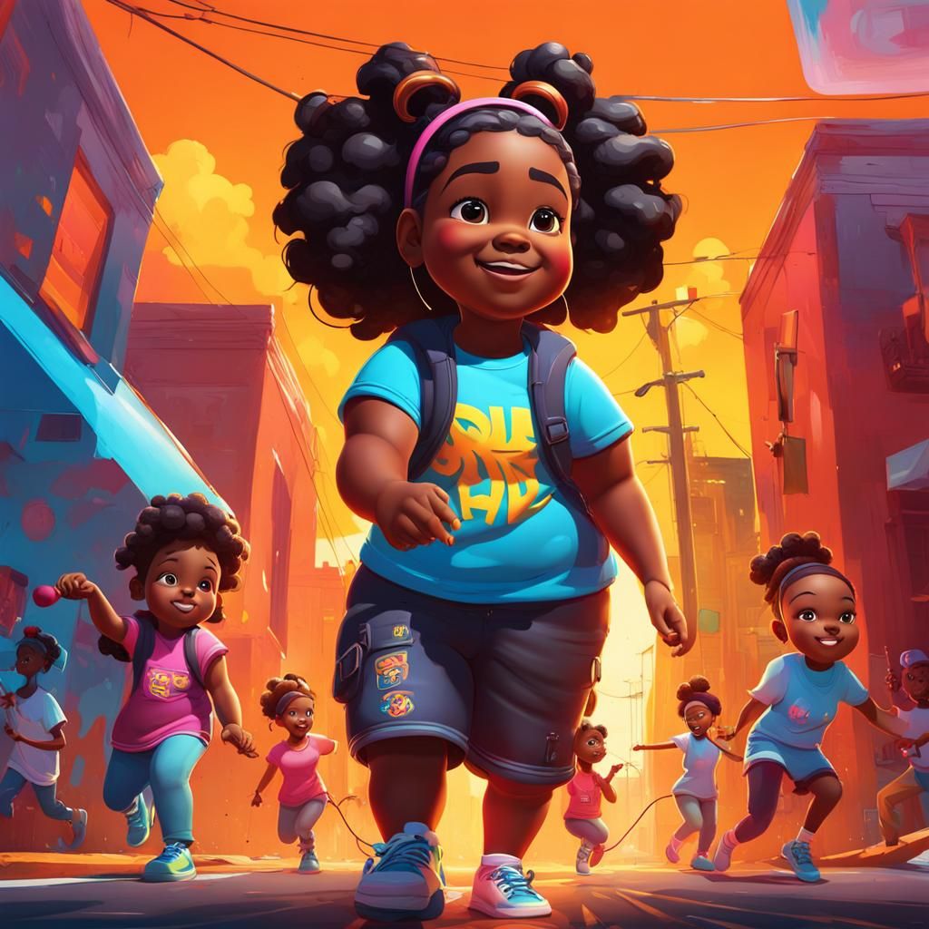 Graffiti Art: Girl Playing Double Dutch