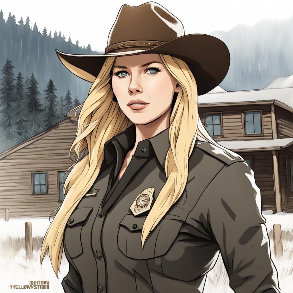 Katheryn Winnick as Dutton in Anime Style