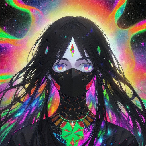 Youthful Cosmic Visionary in Ethereal Astral Realm