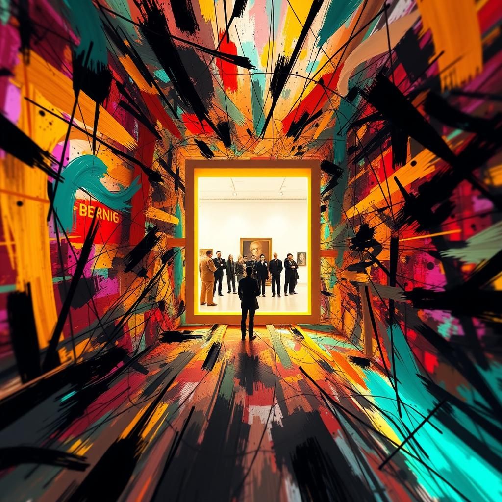 Abstract Portal to Art Museum in Vray Tracing