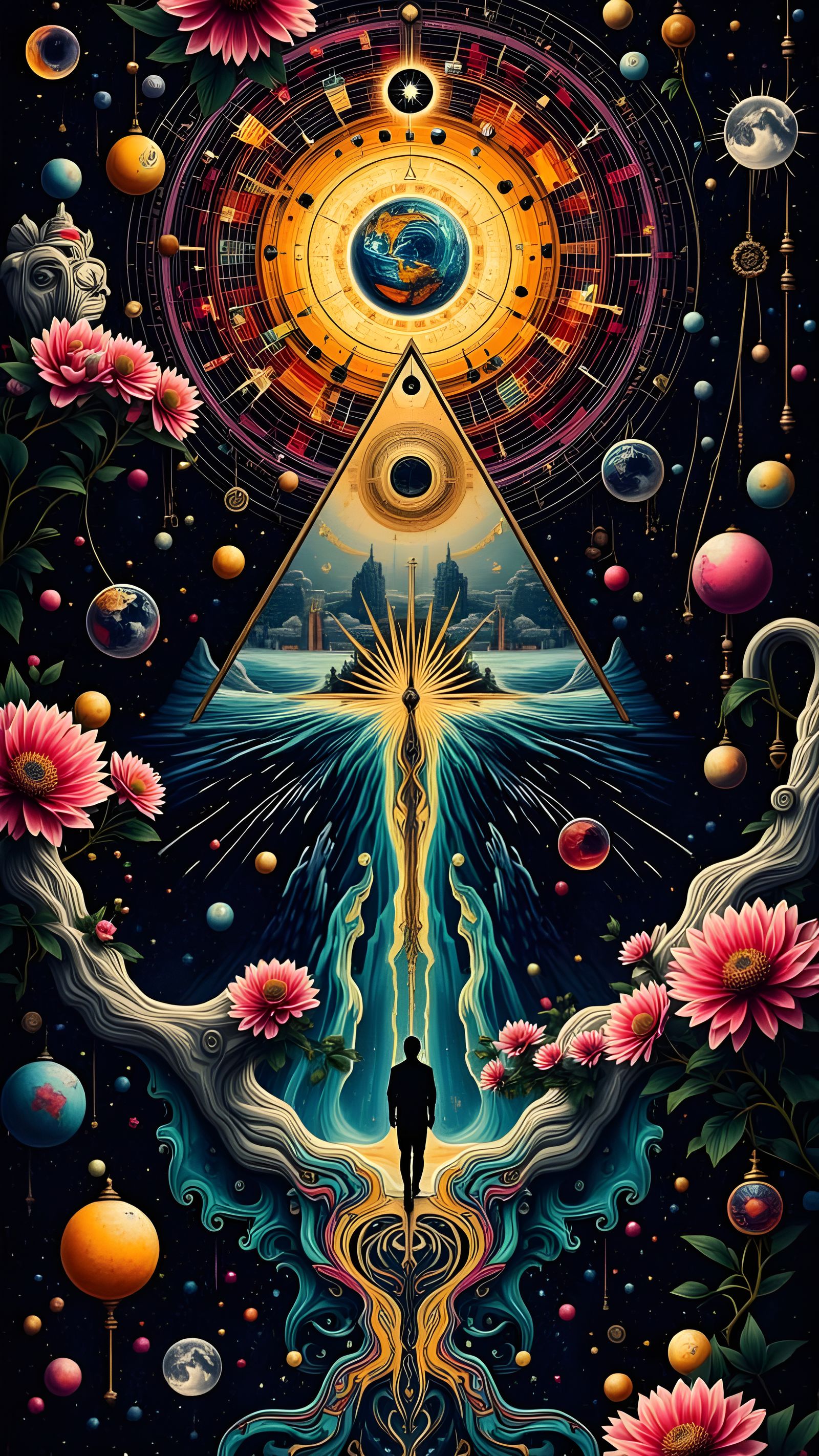 Eternal Cycle of Life and Death as Penrose Triangle