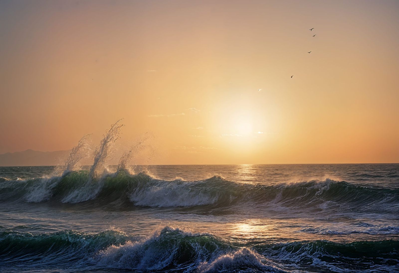 Vibrant Abstract Art Depicts Turbulent Ocean Waves