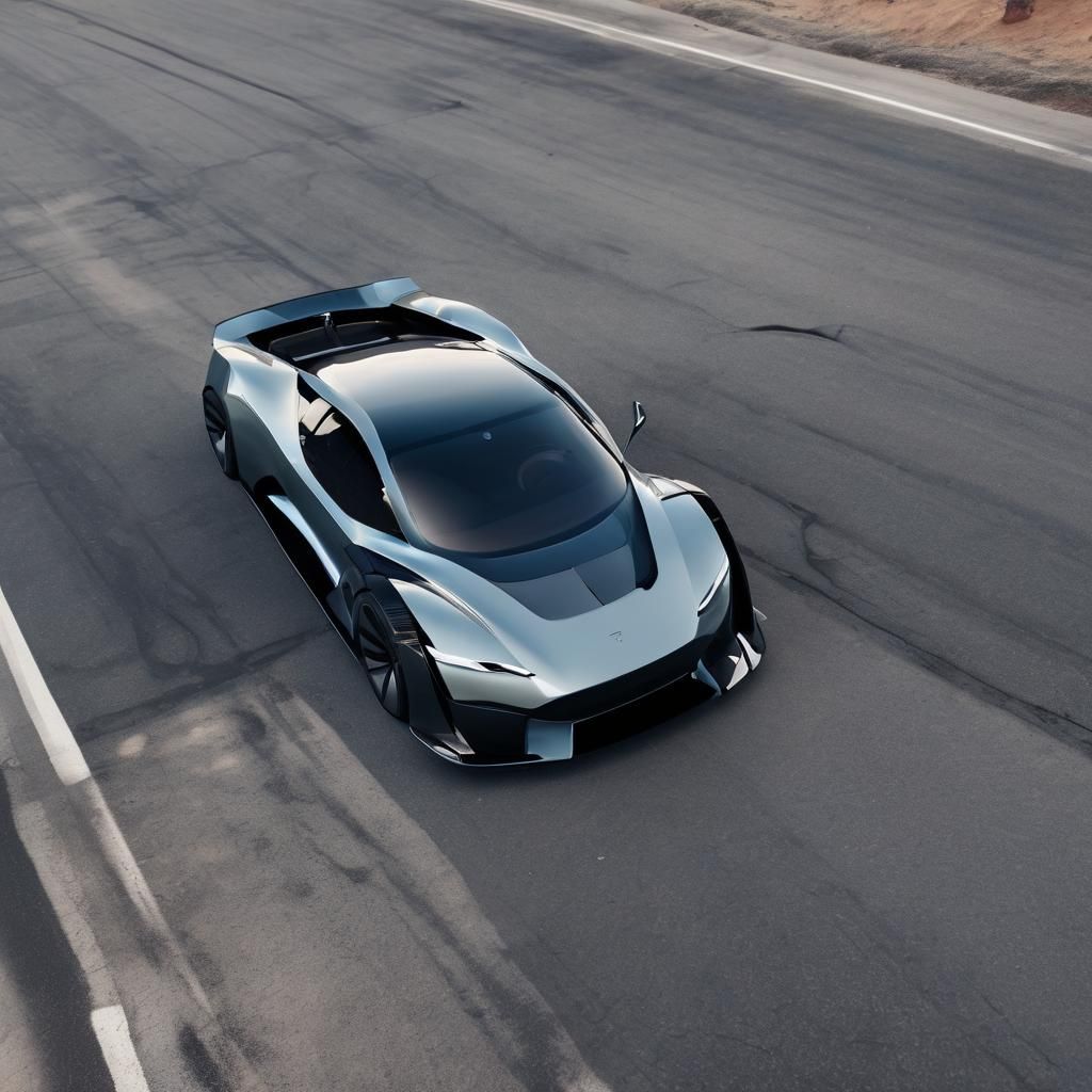 Futuristic Tesla Supercar: Sleek Automotive Design