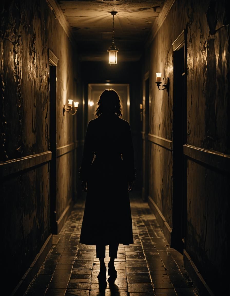 Cinematic Candlelit Corridor Scene