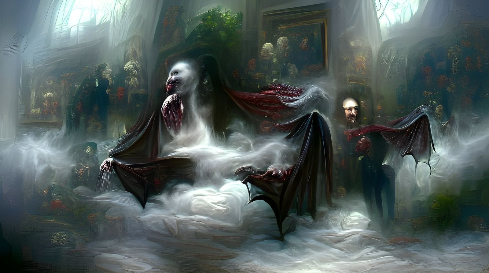 Ethereal Vampire Emerges from the Mist