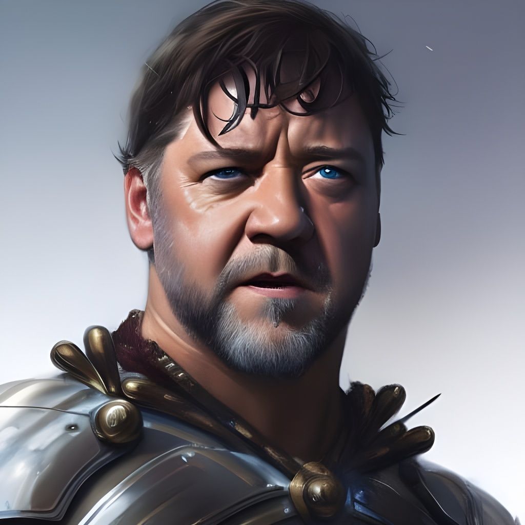 Gladiator Portrait in Hyperdetailed Digital Art Style