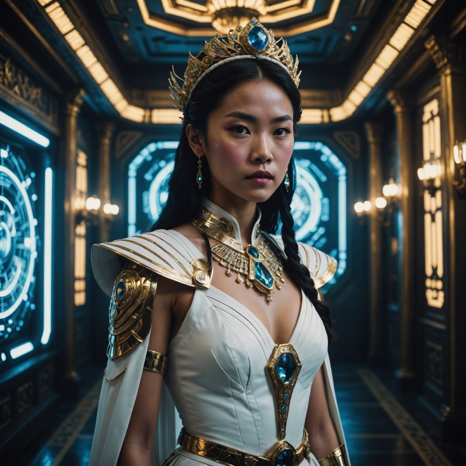 Ethereal Asian Princess in Royal Splendor