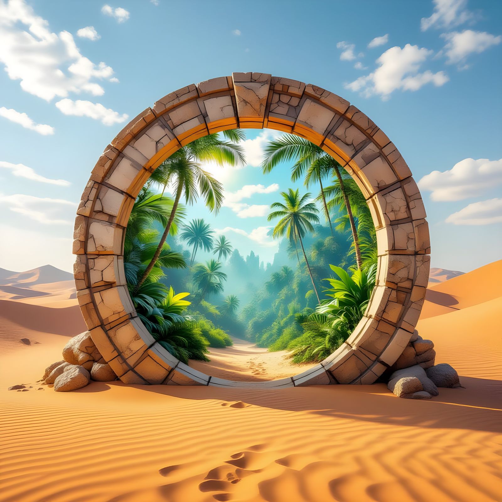 Jungle Portal in Desert Stone Stargate