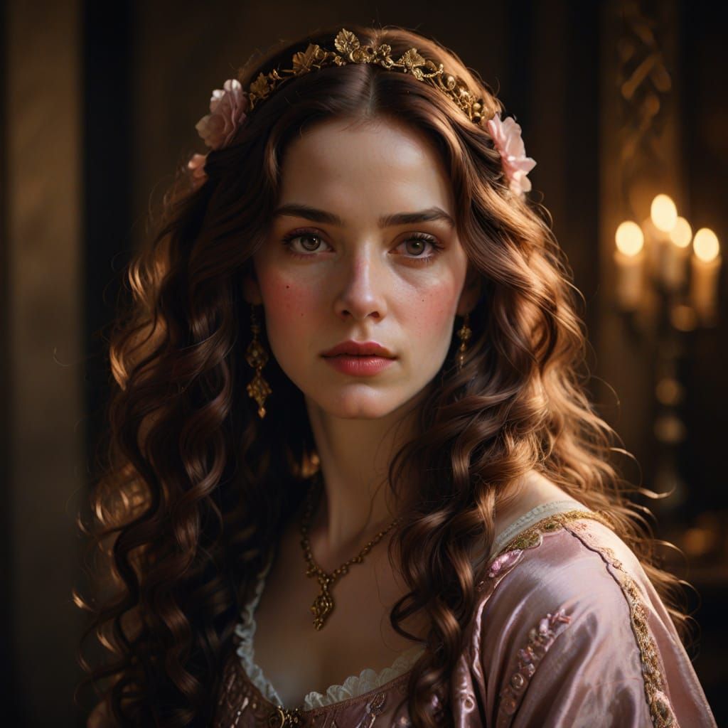 Baroque Beauty in Warm Golden Light