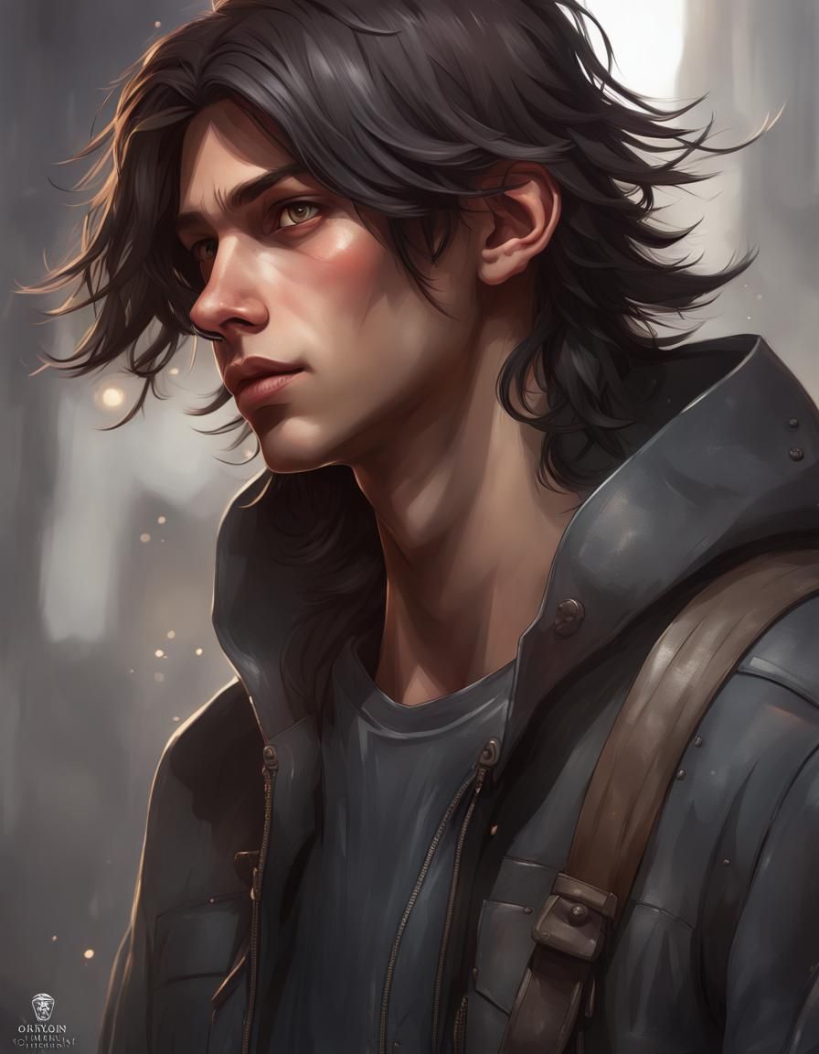 Teenager in High-Tech Slave Camp: Concept Art Portrait