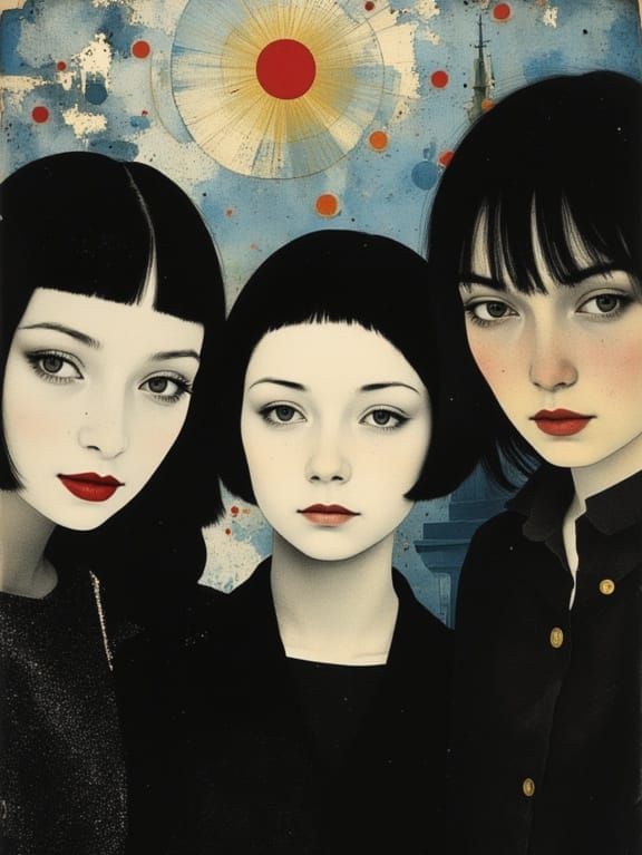 Surreal Punk Portraits in Shimmering Blue and Copper