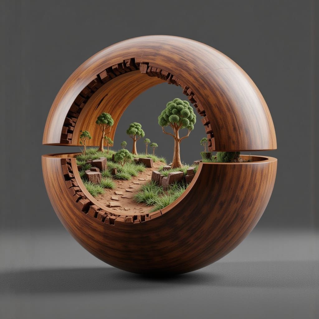 Wooden World Explodes From Magic 8-Ball