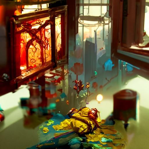 Hyperdetailed Crime Scene in Dynamic Lighting