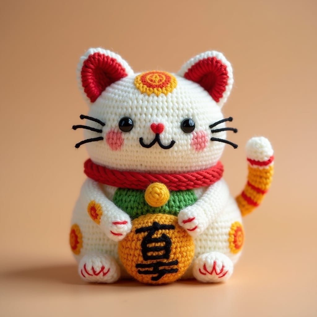 Cozy Knitted Feline Idol