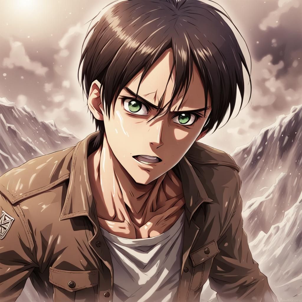 Eren Yeager in Anime Key Visual Style