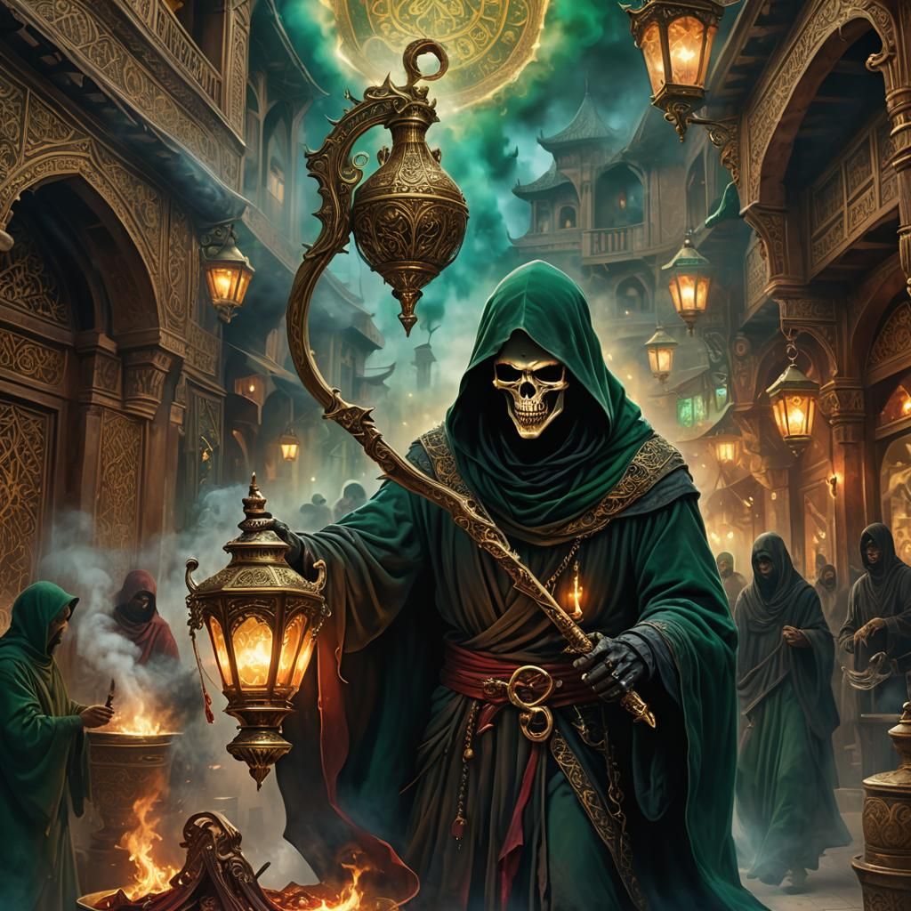 Grim Reaper Emerges in Middle Eastern Marketplace