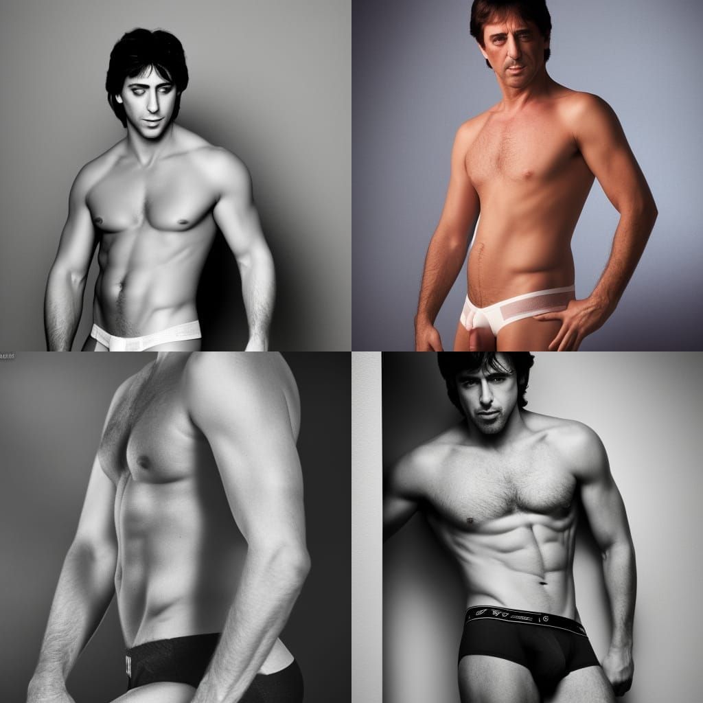 Young Muscular Man in Underwear, Professional Photo