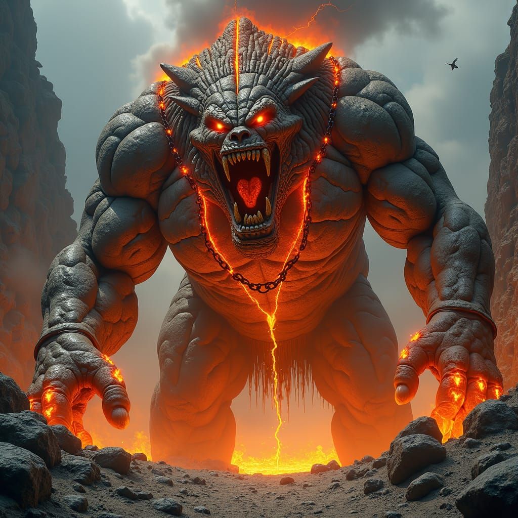 Rock Titan Emerges from Cerro Rico with Lava and Gold