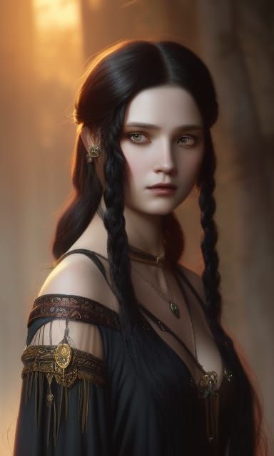Witch with black hair 15