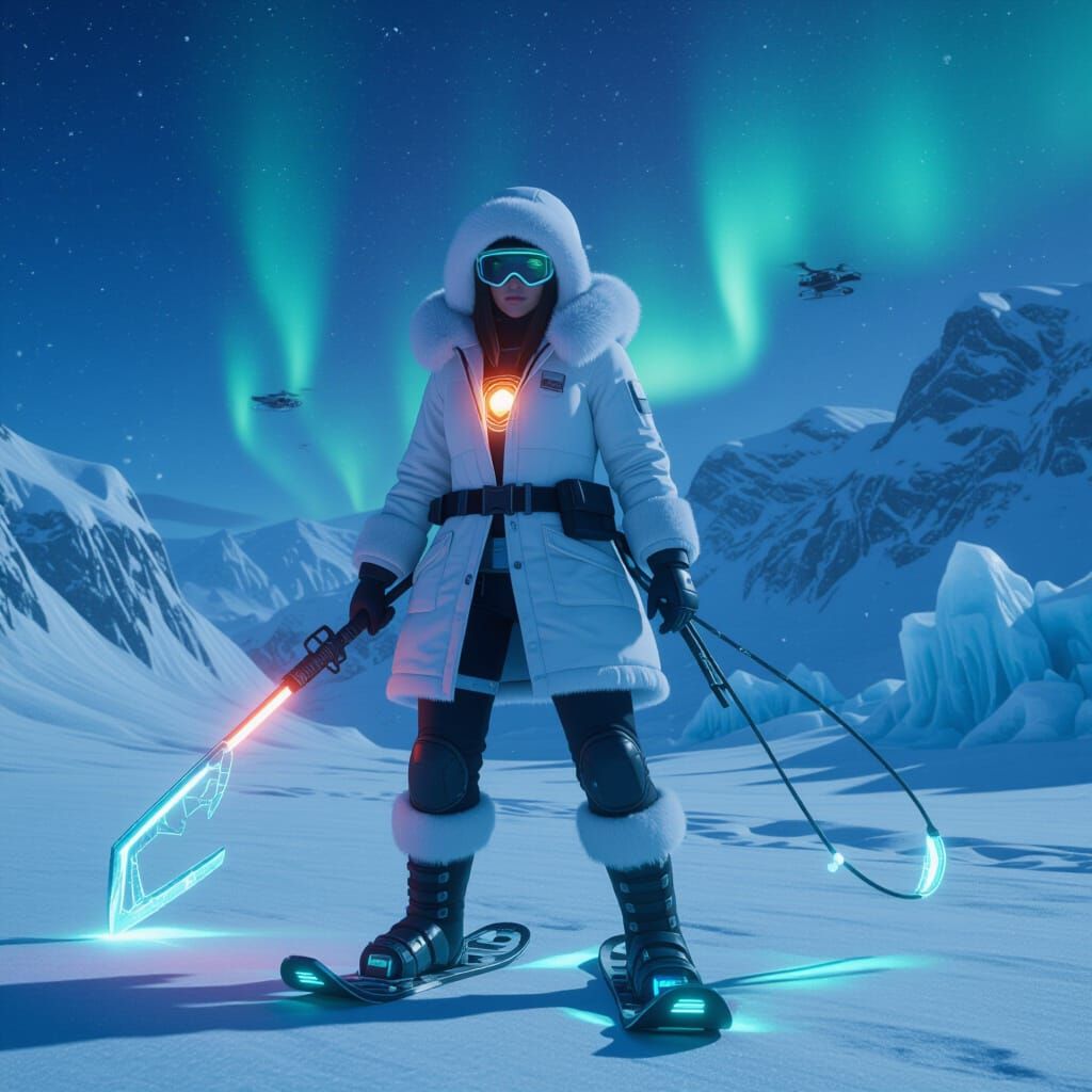 Tifa in Arctic Tundra Cinematic Render