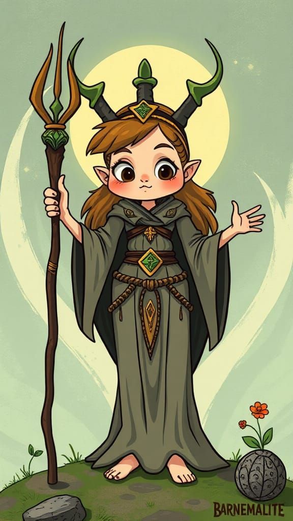 Cartoon Celtic mythology Brigid, goddess of healing