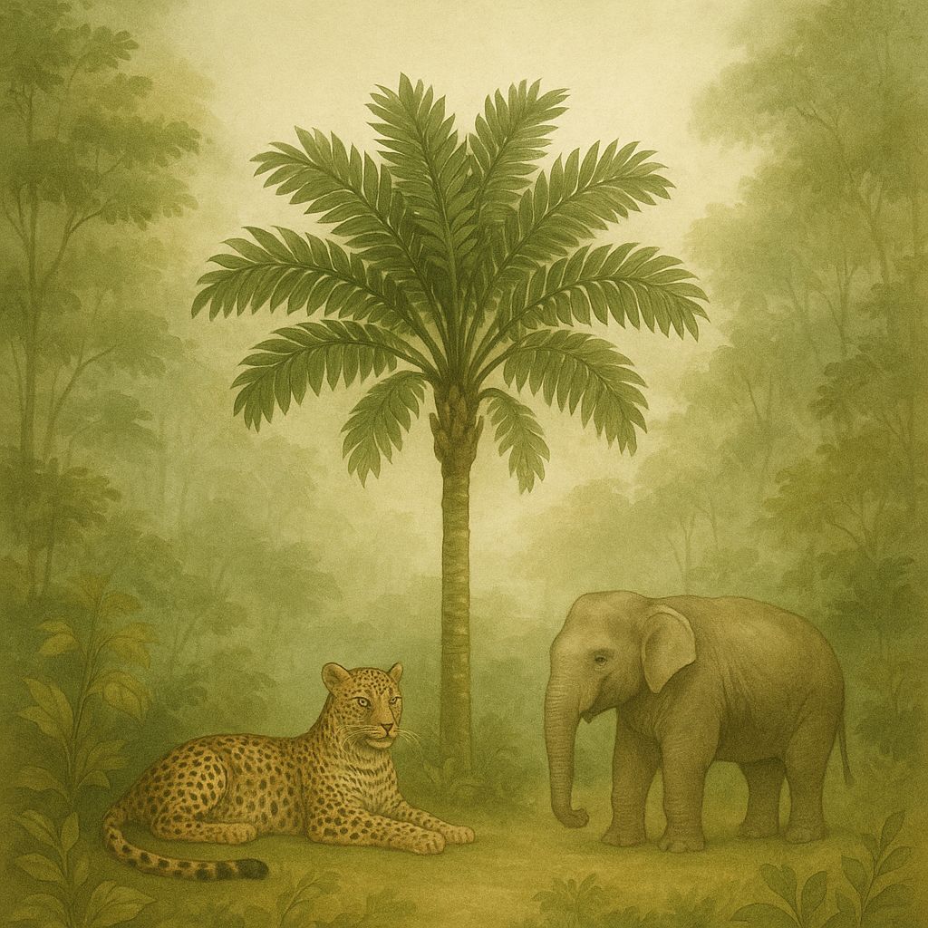 Elegant Sri Lankan Forest Invitation Card Background