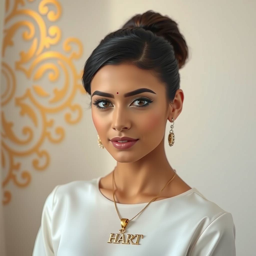 Persian Model with HART Pendant in Elegant Setting