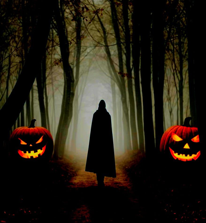 Creepy Figures in Autumn Fog