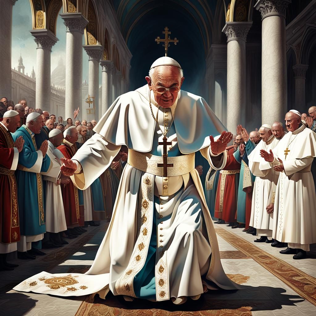 Pope John Paul II Griddy Dance: Fantasy Concept Art