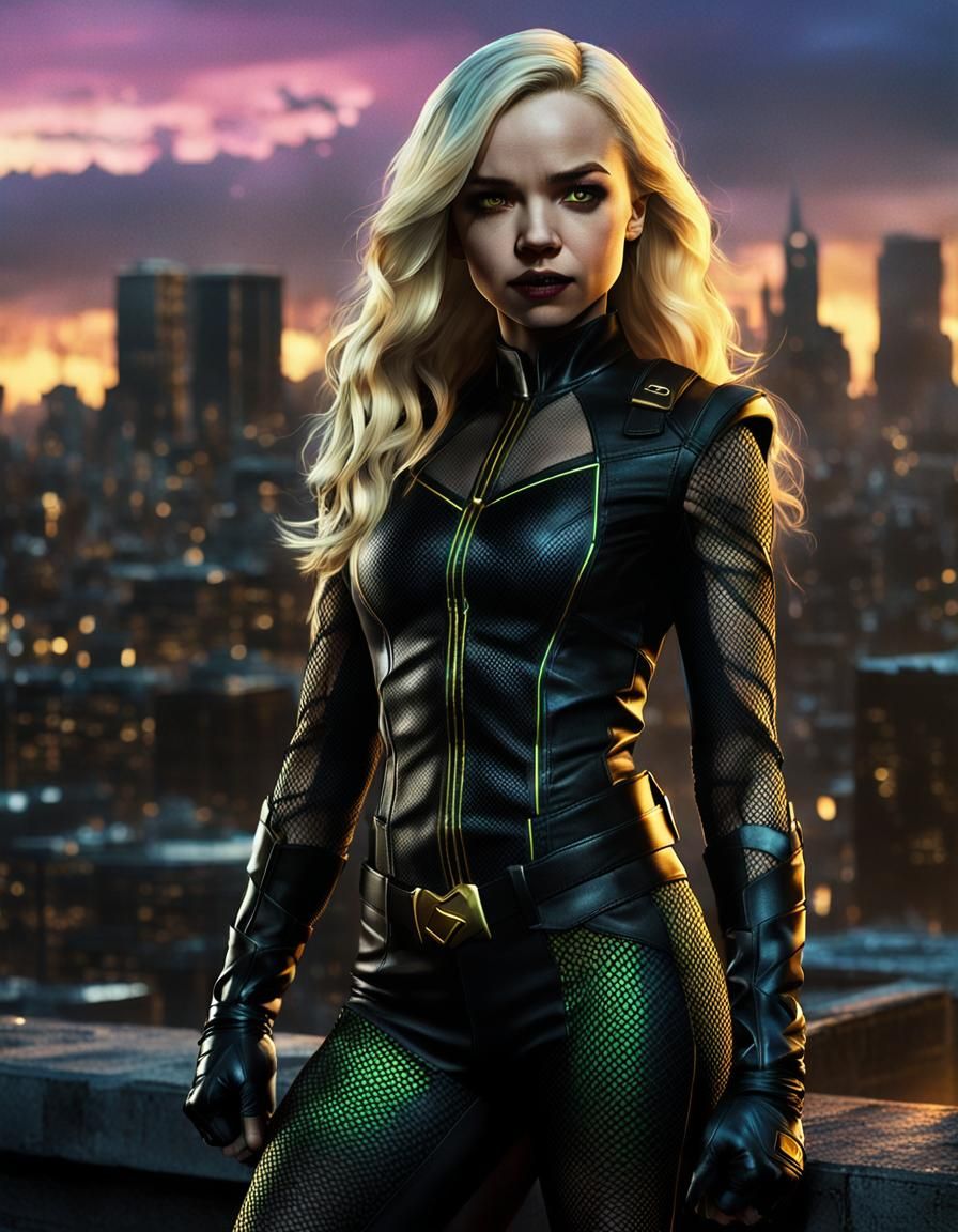 Dove Cameron as DC's Black Canary in Dynamic Comic Book Styl...