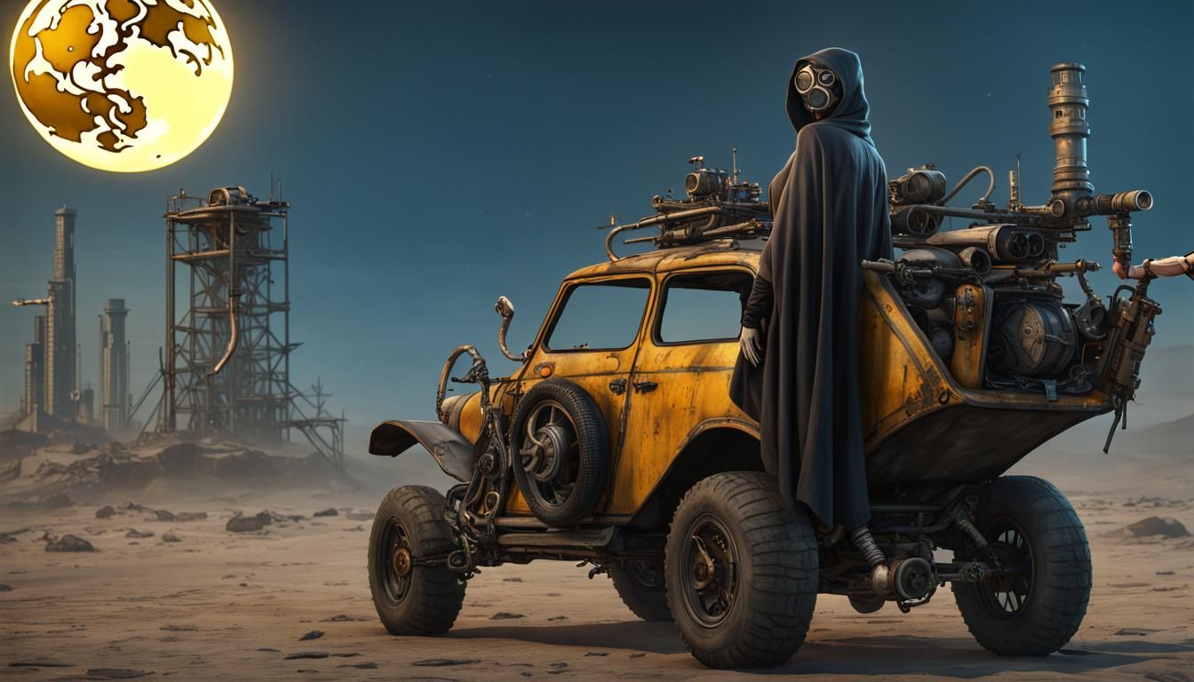 THE OWL, THE TREASURE HUNTER "A BEAUTIFUL WOMAN OF THE SCAVENGER FACTION OF #CROSSOUT WASTELAND,....#BIGBADPAPPAWOLF #WO...