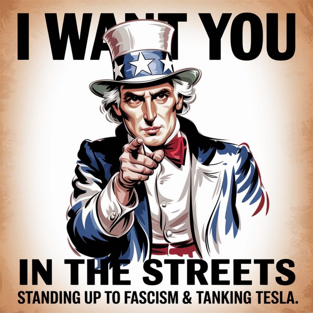 Vintage Uncle Sam Recruitment Poster in Patriotic Style