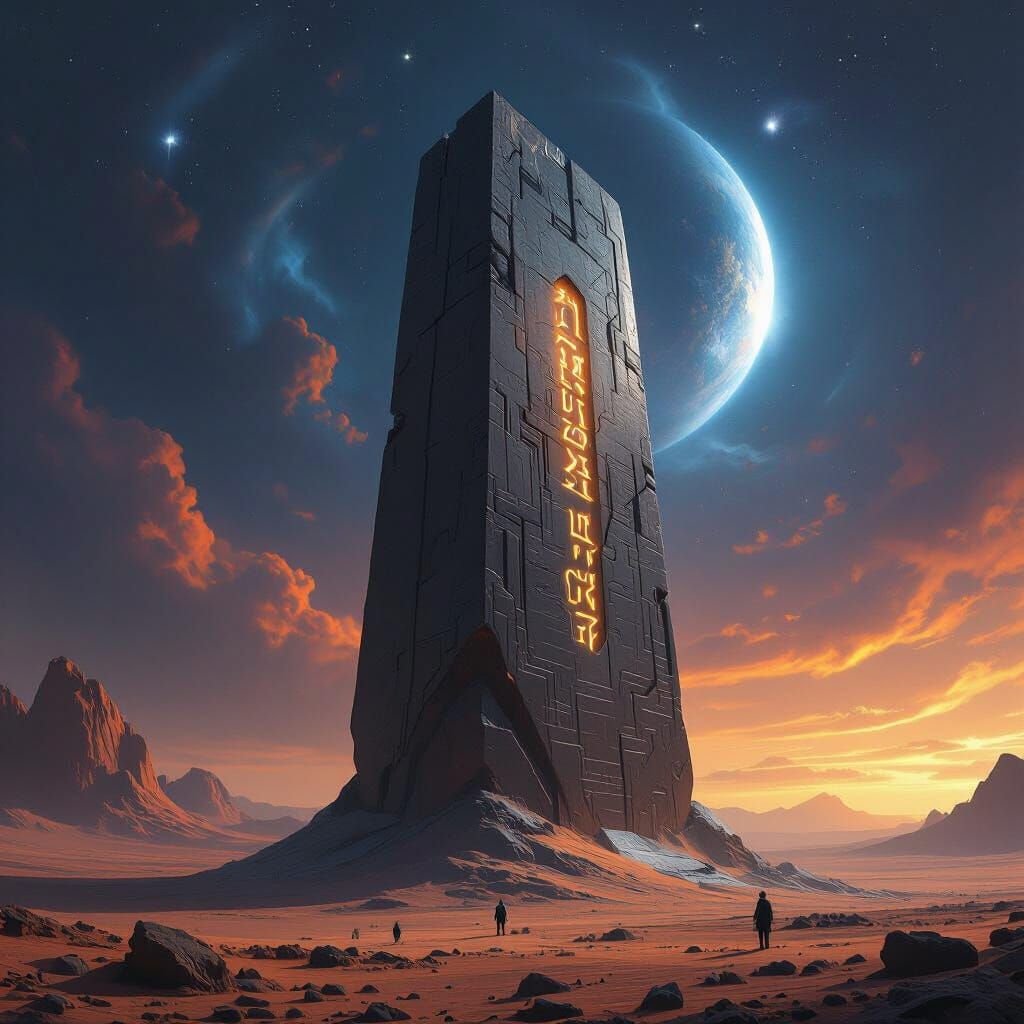 Colossal Alien Monument on Ochre Planet