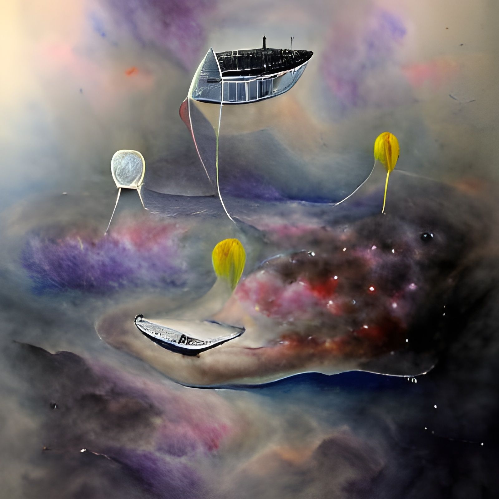 Surreal Space Cadet Drifting Through the Cosmos