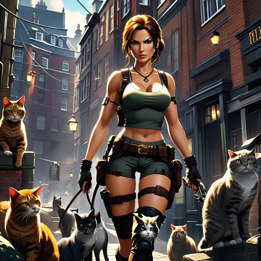 Lara Croft's cat adventure