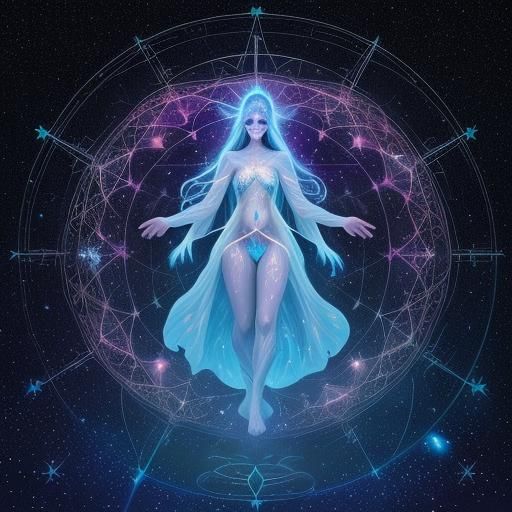 Astral Nomad Drifting Through Cosmic Tapestry