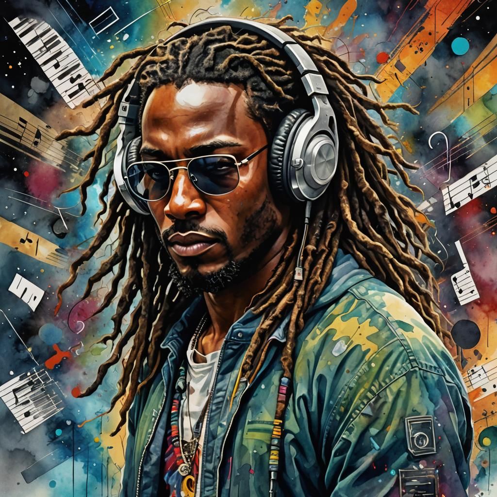 Music in the Air: Takeoff in Alcohol Ink Style