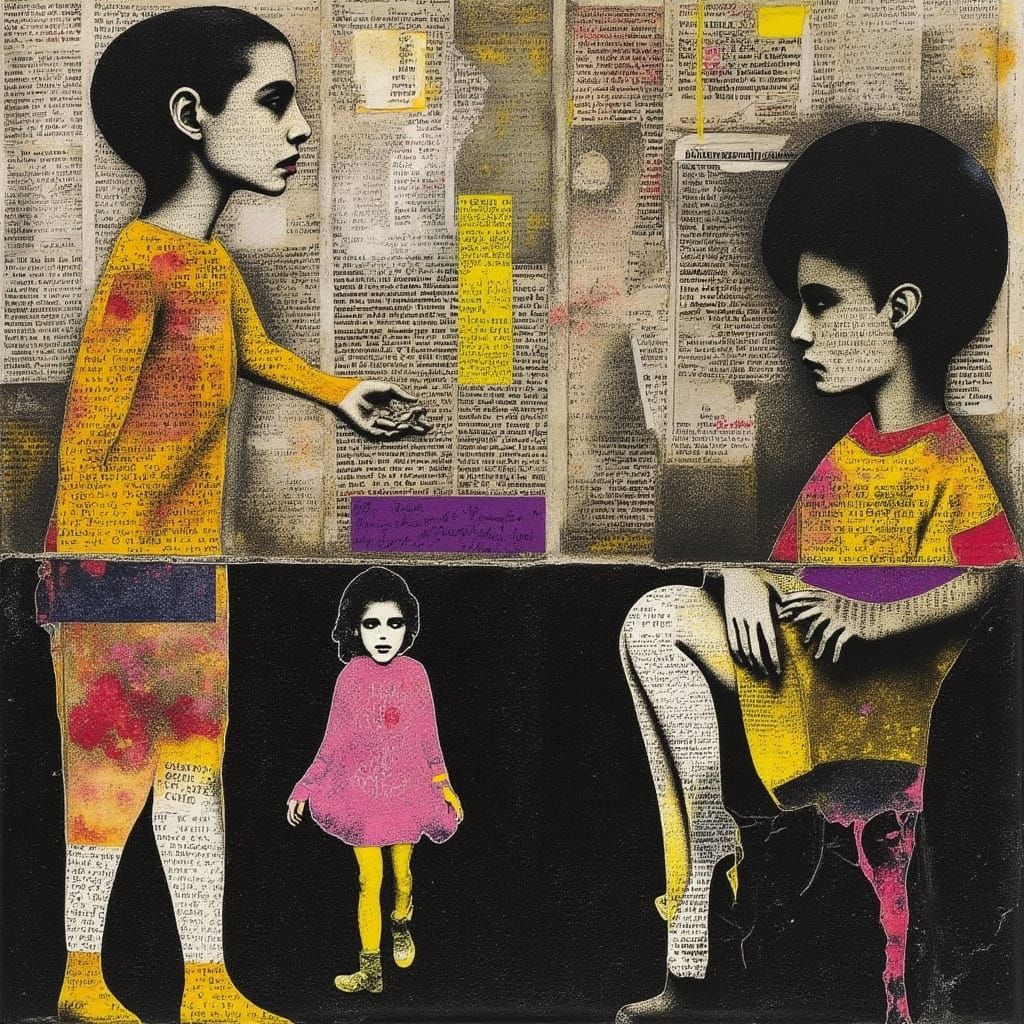 Mixed Media Artwork Inspired by Basquiat, Rauschenberg, Kahl...