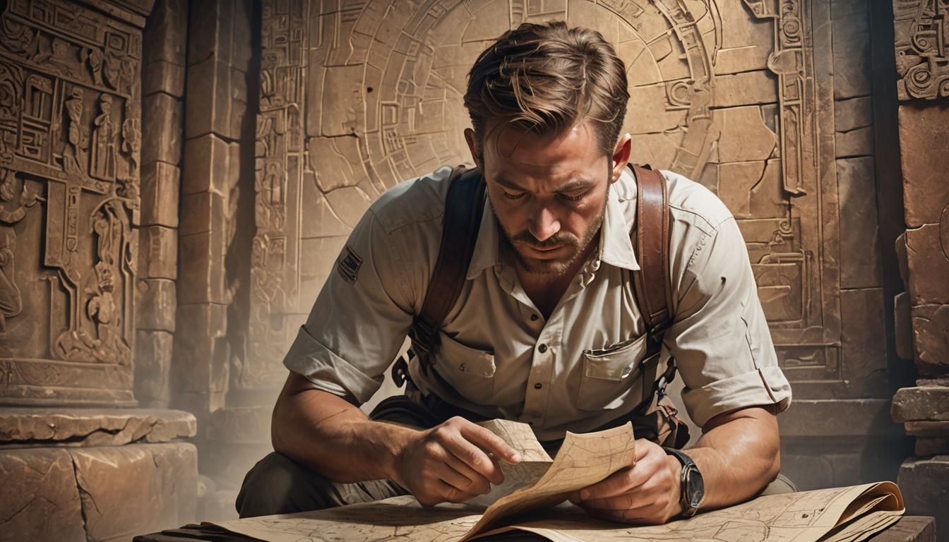 Explorer Unveils Futuristic Map Inside Ancient Temple