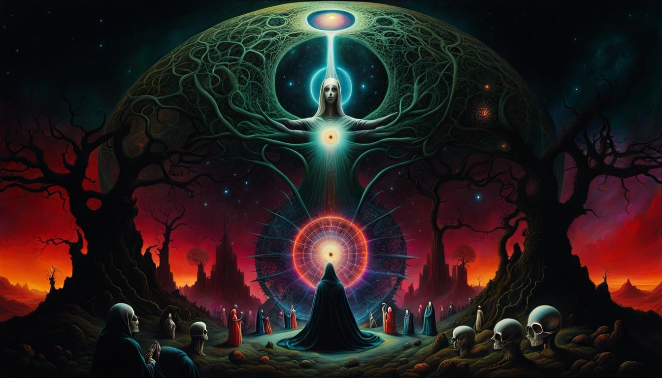 Psychedelic Resurrection Rites in Surreal Style