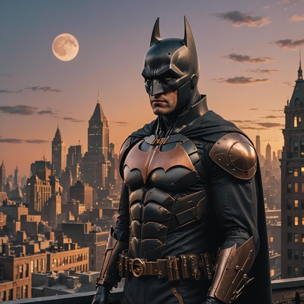 Batman in Retrofuturistic 1890s Steampunk Style