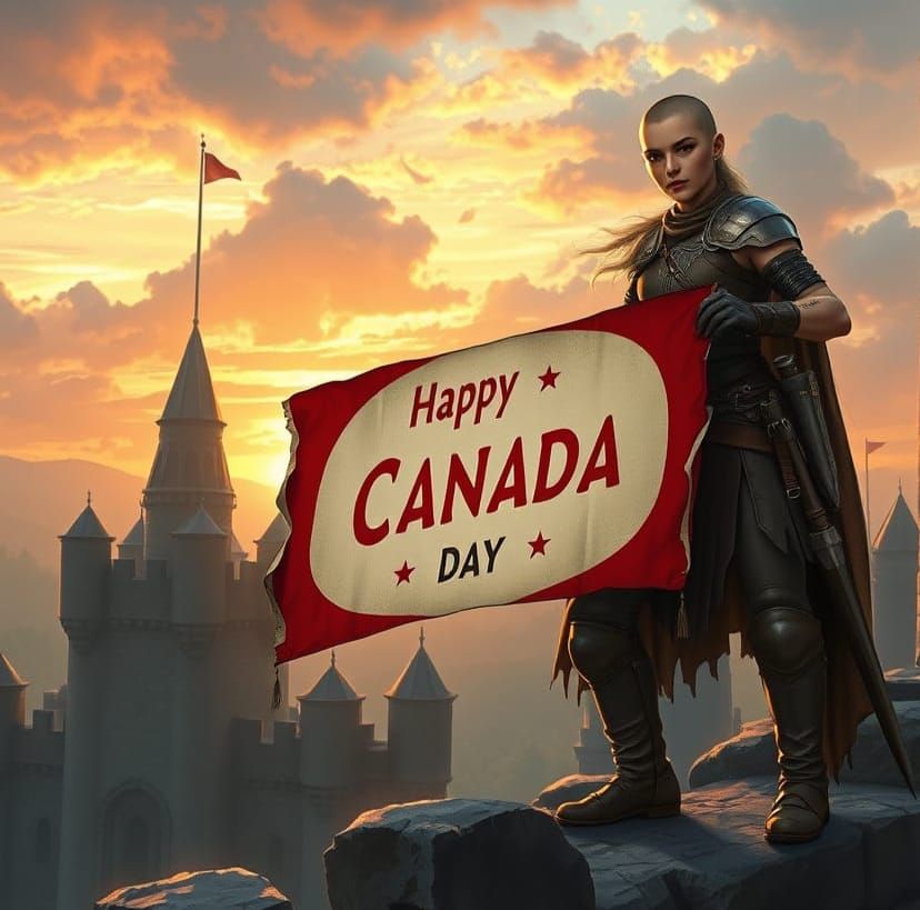 Medieval Princess Celebrates Canada Day at Dawn