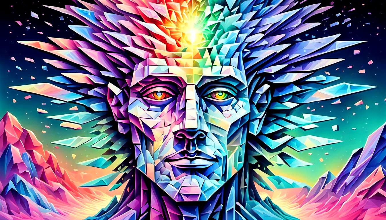 Pixel Art Surrealism Portrait