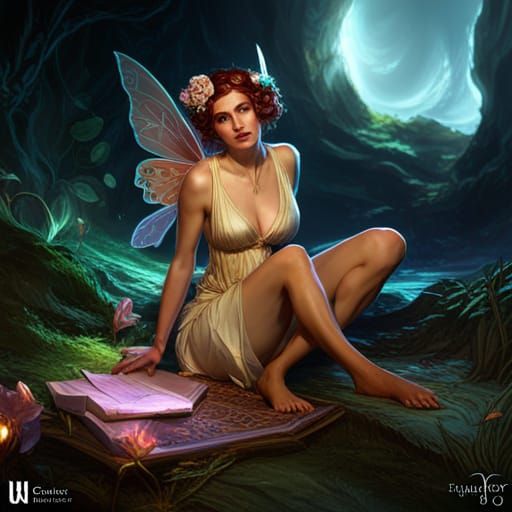 Detailed Summer Fairy in Dark Fantasy Style