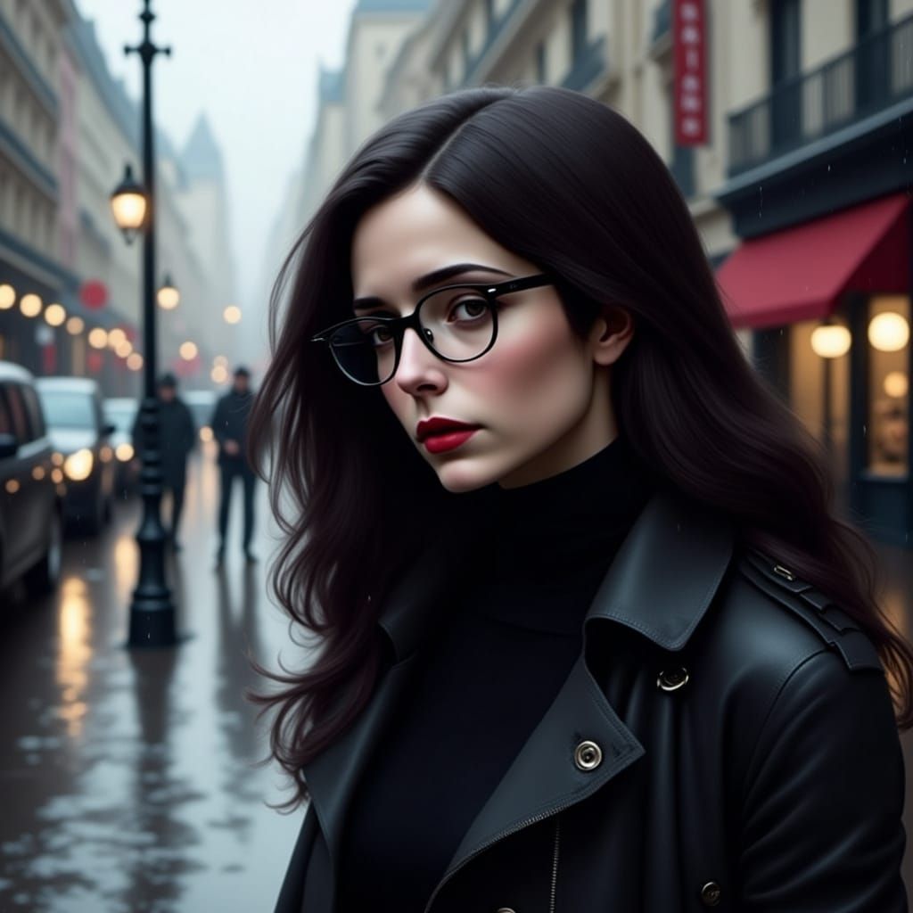 Rainy City Streets Captured in Cinematic Hyperrealism