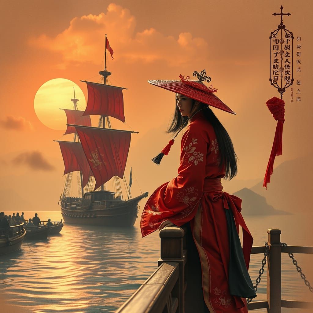 Red Chinese Woman 2